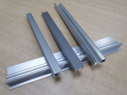 Silver Anodizing Aluminum Extrusion Parts Heat Sink Profile 50000 Shots